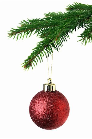 Christmas ornament on the tree Stock Photo - Budget Royalty-Free & Subscription, Code: 400-05899715