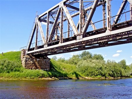 river bed - The Railway bridge. Photographie de stock - Aubaine LD & Abonnement, Code: 400-05890128