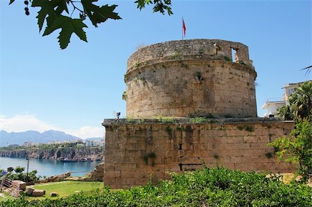 simsearch:400-05672496,k - Turkey. Antalya town. Fortress. Beautiful view of harbor Foto de stock - Super Valor sin royalties y Suscripción, Código: 400-05890244