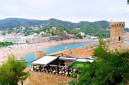 city and beach view from castle, Tossa de Mar, Spain Stock Photo - Budget Royalty-Free & Subscription, Code: 400-05890302
