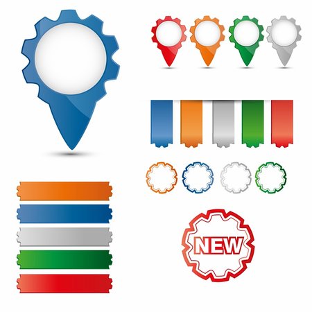 simsearch:400-06106646,k - A collection of colorful buttons, labels, stickers Stock Photo - Budget Royalty-Free & Subscription, Code: 400-05891026
