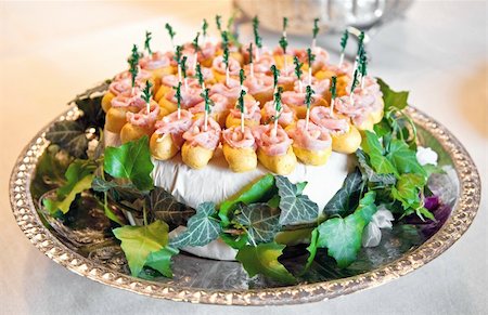 Elegance presentation appetizer catering for celebration events Stock Photo - Budget Royalty-Free & Subscription, Code: 400-05891027