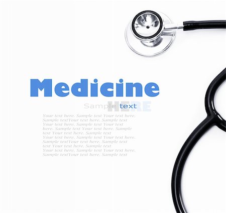 Stethoscope on a white background closeup Stock Photo - Budget Royalty-Free & Subscription, Code: 400-05891328