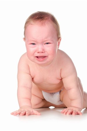 simsearch:400-04436228,k - little baby is crying, isolated on white background Stock Photo - Budget Royalty-Free & Subscription, Code: 400-05891843