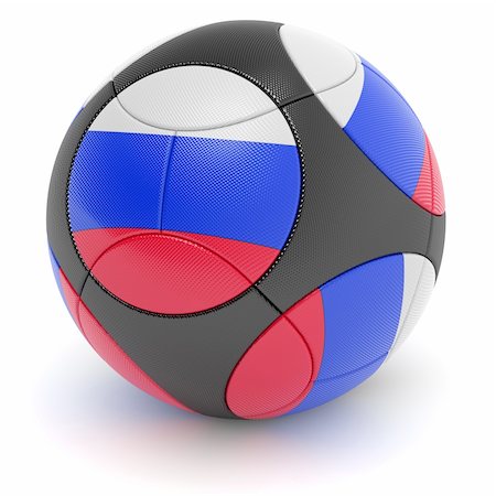 Soccer match ball of the 2012 European Championship with the flag of Russia - clipping path included Stock Photo - Budget Royalty-Free & Subscription, Code: 400-05891949