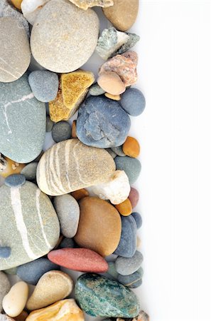 a pile of pebbles isolated Stockbilder - Microstock & Abonnement, Bildnummer: 400-05904240