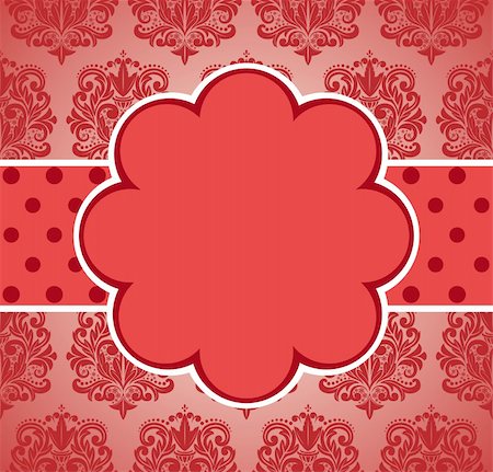 Valentine's day pink vintage background. Vector illustration. Stock Photo - Budget Royalty-Free & Subscription, Code: 400-05904264