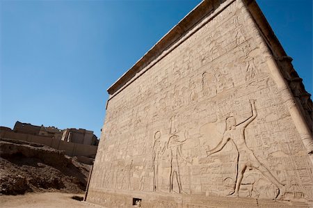 esna - Hieroglypic carvings on wall at the ancient egyptian temple of Khnum in Esna Stock Photo - Budget Royalty-Free & Subscription, Code: 400-05904261