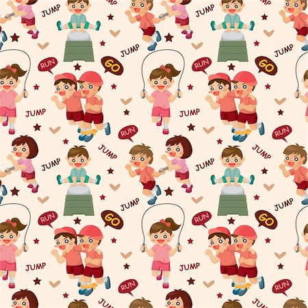 simsearch:400-05705321,k - kid sport seamless pattern Fotografie stock - Microstock e Abbonamento, Codice: 400-05904615