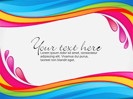 pink splash - abstract colorful rainbow color splash border vector illustration Stock Photo - Budget Royalty-Free & Subscription, Code: 400-05905525