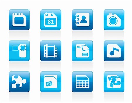 Mobile Phone, Computer and Internet Icons - Vector Icon Set Stock Photo - Budget Royalty-Free & Subscription, Code: 400-05905597