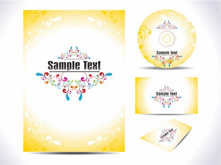 abstract colorful ornamental artistic corporate template vector illustration Stock Photo - Budget Royalty-Free & Subscription, Code: 400-05905635