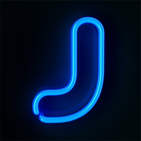 Highly detailed neon sign with the letter J Stock Photo - Budget Royalty-Free & Subscription, Code: 400-05905717