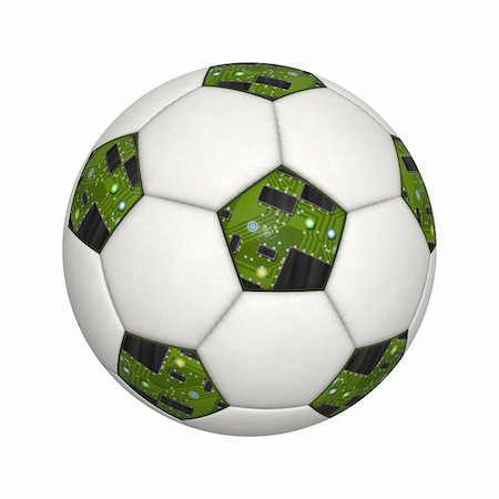 An image of an isolated soccer ball with circuit board Stock Photo - Budget Royalty-Free & Subscription, Code: 400-05905751