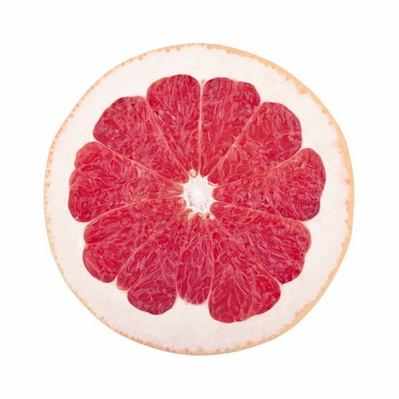 Slice of fresh juicy grapefruit with a thick rind Stock Photo - Budget Royalty-Free & Subscription, Code: 400-05905928