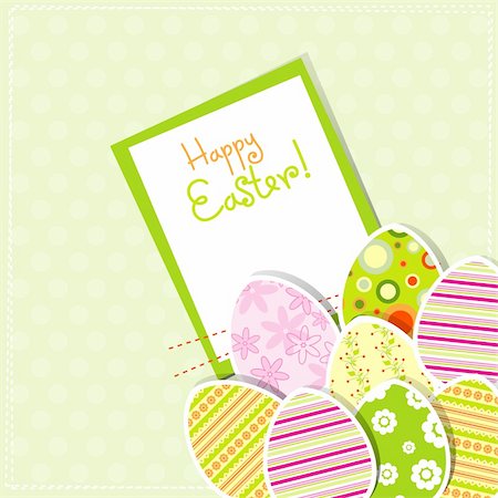 simsearch:400-05925759,k - Template egg greeting card, vector illustration Photographie de stock - Aubaine LD & Abonnement, Code: 400-05906114