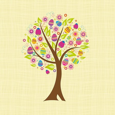 simsearch:400-05905450,k - abstract tree with Easter eggs Stock Photo - Budget Royalty-Free & Subscription, Code: 400-05906237