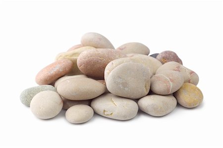 simsearch:400-05947442,k - Sea pebble stones isolated on white background Stockbilder - Microstock & Abonnement, Bildnummer: 400-05906319