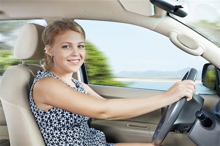 simsearch:400-06061542,k - portrait of young beautiful woman sitting in the car Stock Photo - Budget Royalty-Free & Subscription, Code: 400-05906437
