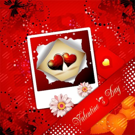 simsearch:400-05894205,k - Valentine's day card with butterflies Stock Photo - Budget Royalty-Free & Subscription, Code: 400-05906676