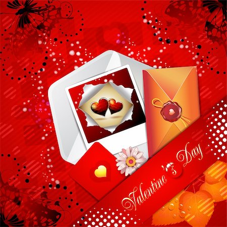 simsearch:400-06082408,k - Valentine's day card with butterflies Fotografie stock - Microstock e Abbonamento, Codice: 400-05906677
