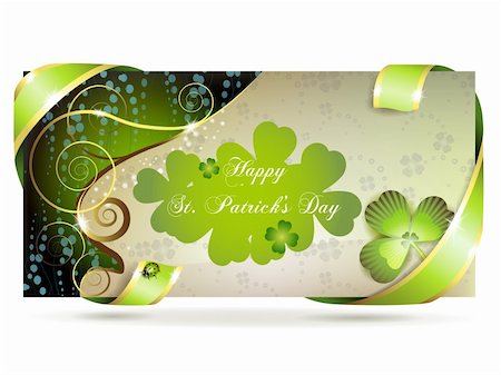 simsearch:400-05894214,k - Banner with clover for St. Patrick's Day Stock Photo - Budget Royalty-Free & Subscription, Code: 400-05906687