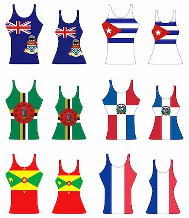 Vector llustration of Caribbean Tank Tops for men and women. Stock Photo - Budget Royalty-Free & Subscription, Code: 400-05906783