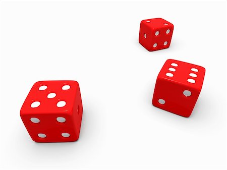 A toss of three red dice on a white background Foto de stock - Super Valor sin royalties y Suscripción, Código: 400-05907109