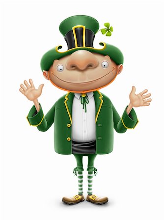 saint patrick elf leprechaun isolated on white background Foto de stock - Royalty-Free Super Valor e Assinatura, Número: 400-05907151