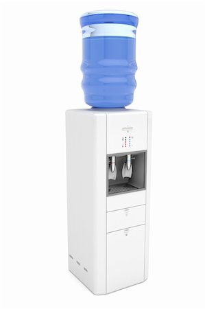 simsearch:400-08193402,k - Water cooler on white background Stock Photo - Budget Royalty-Free & Subscription, Code: 400-05907165