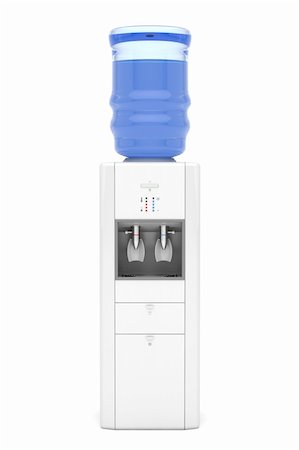 simsearch:400-08193402,k - Office water cooler on white background Stock Photo - Budget Royalty-Free & Subscription, Code: 400-05907167