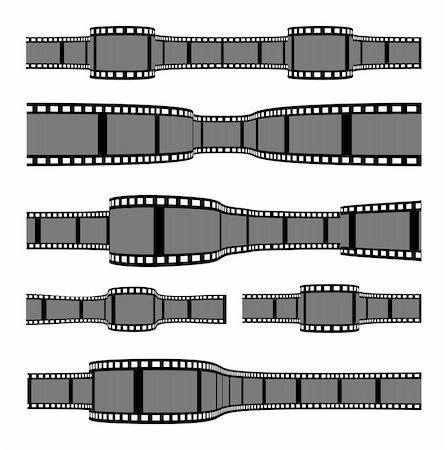 film spiral - Film strip banners on white background. Horizontal orientation Stock Photo - Budget Royalty-Free & Subscription, Code: 400-05907779