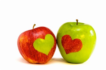 red and green lovers apples Foto de stock - Super Valor sin royalties y Suscripción, Código: 400-05907869