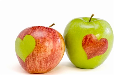 red and green lovers apples Stock Photo - Budget Royalty-Free & Subscription, Code: 400-05907962
