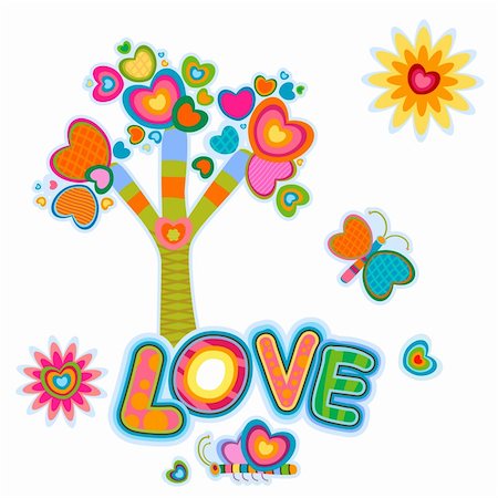 simsearch:400-06748136,k - love, retro fantasy tree Stock Photo - Budget Royalty-Free & Subscription, Code: 400-05908034