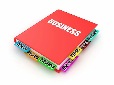 Business book with bookmarks on a white background Stock Photo - Budget Royalty-Free & Subscription, Code: 400-05908048