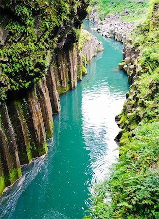 Beautiful gorge Takachiho with a blue river, Japan - Kyushu island Stock Photo - Budget Royalty-Free & Subscription, Code: 400-05908078