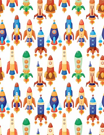 simsearch:400-04385019,k - seamless spaceship pattern Stockbilder - Microstock & Abonnement, Bildnummer: 400-05908148