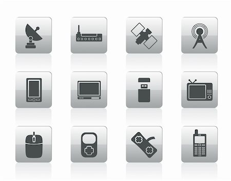 simsearch:400-09172515,k - technology and Communications icons - vector icon set Stock Photo - Budget Royalty-Free & Subscription, Code: 400-05908288