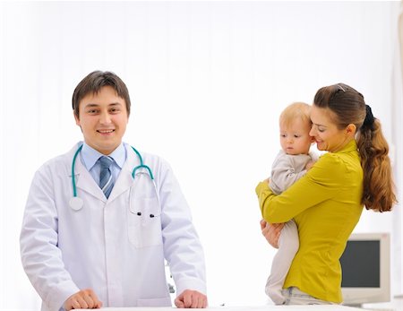 pediatric happy - Portrait of pediatric doctor and mother with baby on examination Stock Photo - Budget Royalty-Free & Subscription, Code: 400-05908545