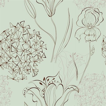 Floral seamless pattern Stock Photo - Budget Royalty-Free & Subscription, Code: 400-05908854