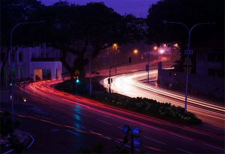 simsearch:630-03480512,k - car road lights at sunset in kuala lumpur Foto de stock - Super Valor sin royalties y Suscripción, Código: 400-05908996
