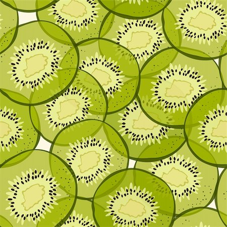 Vector background with hand-drawn green kiwi slices Stock Photo - Budget Royalty-Free & Subscription, Code: 400-05909097