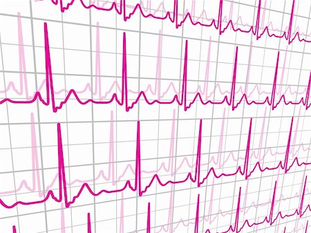 simsearch:400-05311468,k - Heart beats cardiogram. EPS 8 vector file included Photographie de stock - Aubaine LD & Abonnement, Code: 400-05909091