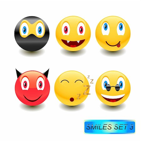 simsearch:400-08095548,k - Six different smiles on a white background Foto de stock - Super Valor sin royalties y Suscripción, Código: 400-05909156