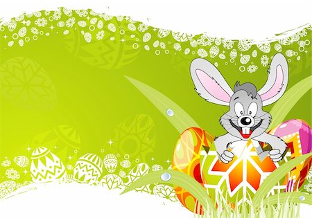 simsearch:400-04242338,k - Easter Frame with Ornament Eggs, Rabbit and grass, element for design, vector illustration Photographie de stock - Aubaine LD & Abonnement, Code: 400-05909324