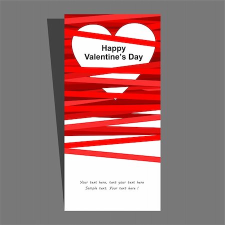 Valentine's card background with heart. Vector illustration. Foto de stock - Super Valor sin royalties y Suscripción, Código: 400-05909452