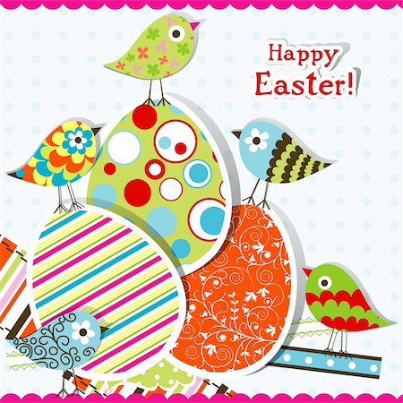 simsearch:400-05925759,k - Template Easter greeting card, vector illustration Photographie de stock - Aubaine LD & Abonnement, Code: 400-05909508