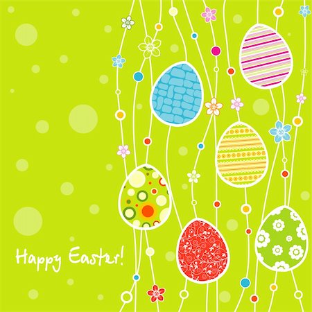 simsearch:400-05925759,k - Template Easter greeting card, vector illustration Photographie de stock - Aubaine LD & Abonnement, Code: 400-05909514