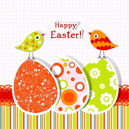 simsearch:400-05925759,k - Template Easter greeting card, vector illustration Photographie de stock - Aubaine LD & Abonnement, Code: 400-05909517